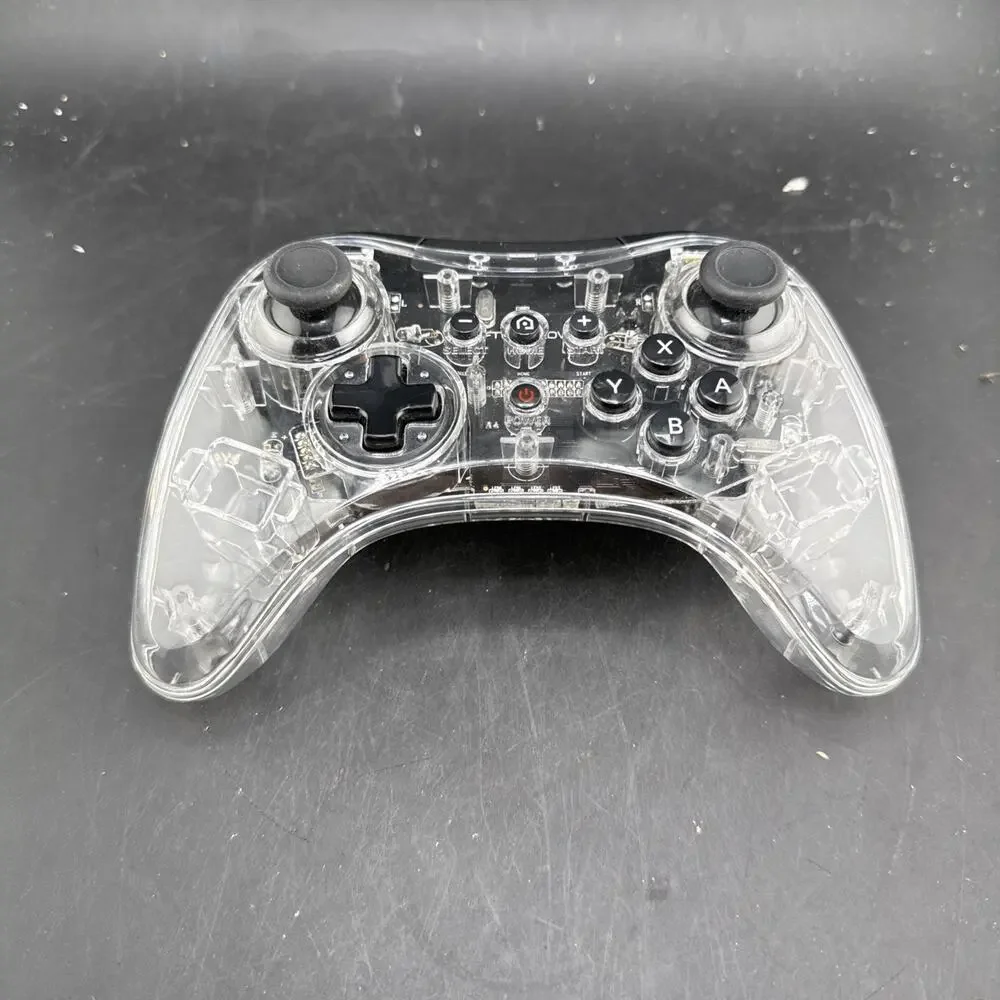 Afterglow Transparent Wireless Wii U Controller PDP Untested